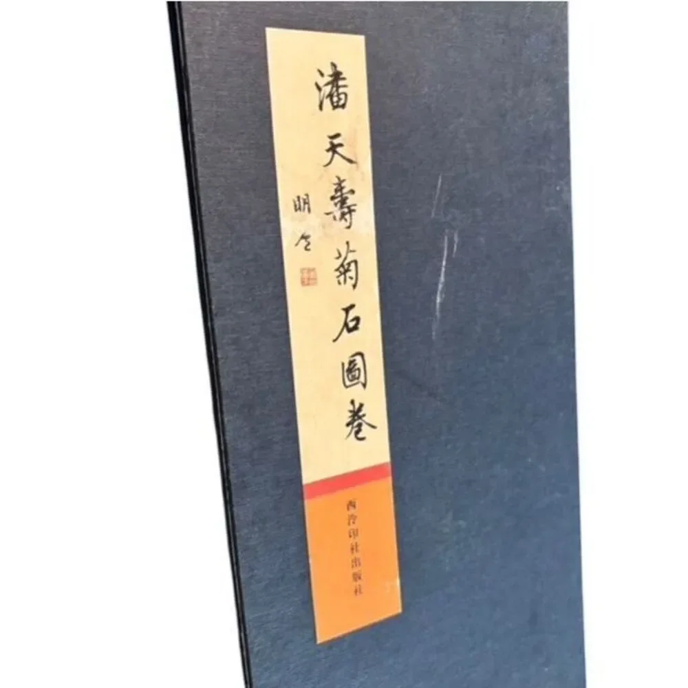 Pan Tianshou Chrysanthemum And Stone Scroll Chinese Book